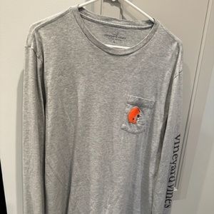 Men's long sleeve Vineyard Vines tee Cleveland browns.